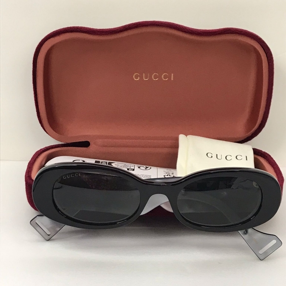 New- 💯 Original Gucci Grey Oval Ladies Sunglasses GG0517S 001 - Picture 9 of 15